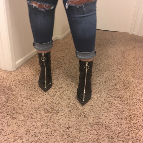 Schutz Kenia Black Patent Leather Booties - Picture 13 of 13